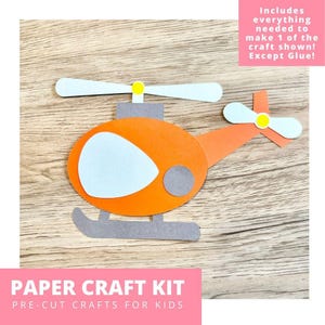 Helicopter Paper Craft Kit, Helicopter Arts & Crafts Kit for Kids, Kids ...