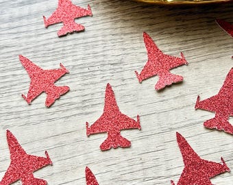 Glitter Air Combat Jet Confetti, Military Theme, Aviation Party, Pilot Decor, Air Force Birthday, High Flying Event, Jet Plane Decor