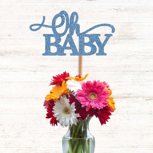 Glitter Oh Baby Centerpiece Sticks, Glitter Table Decorations, Glitter Centerpiece Decor, Event Decorations