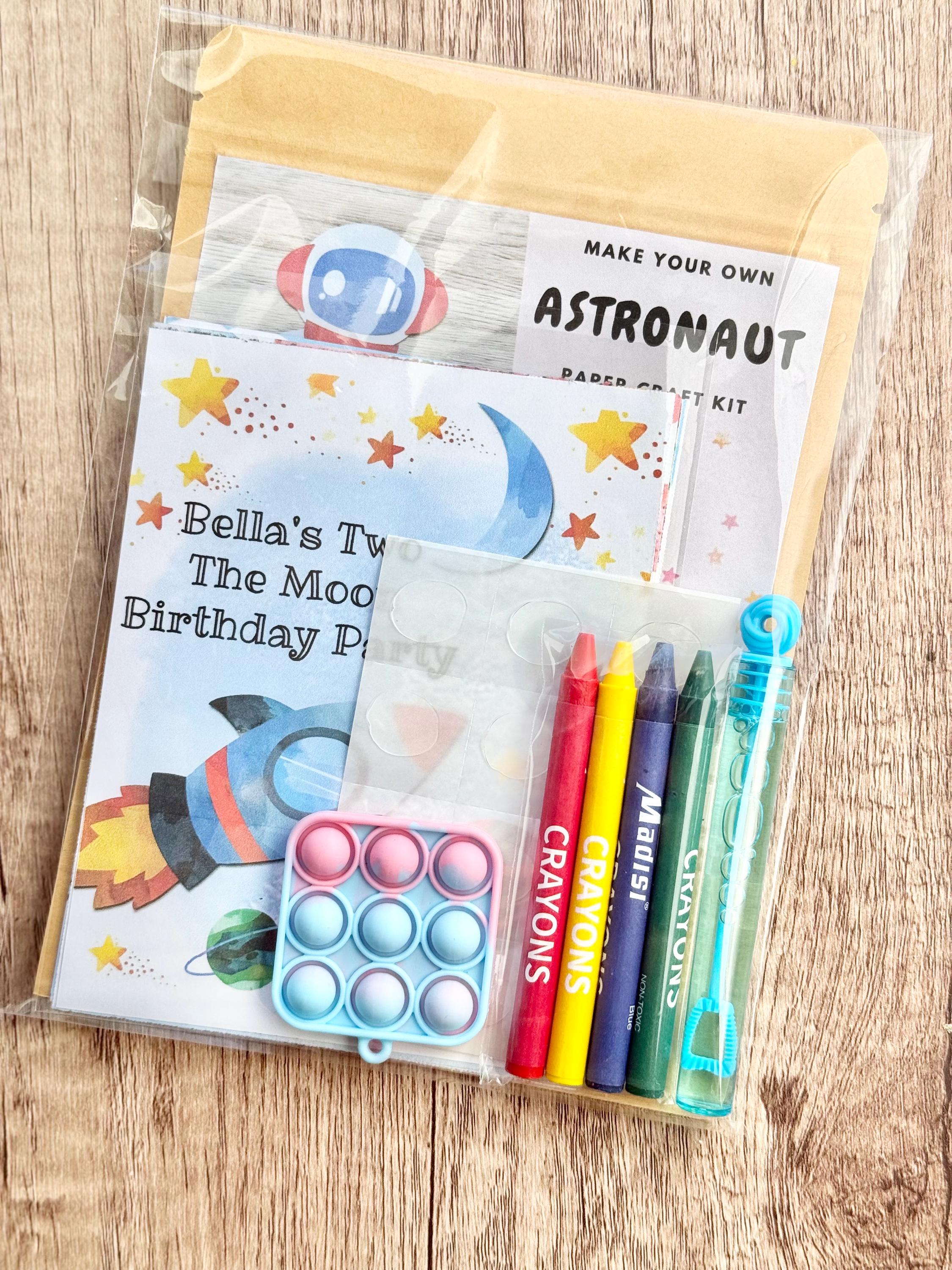 32 Blast Off Into Creativity: Fun Space Crafts for Kids 17 Outer Space Craft and Color Party Packs, Space Party Favors, Space…