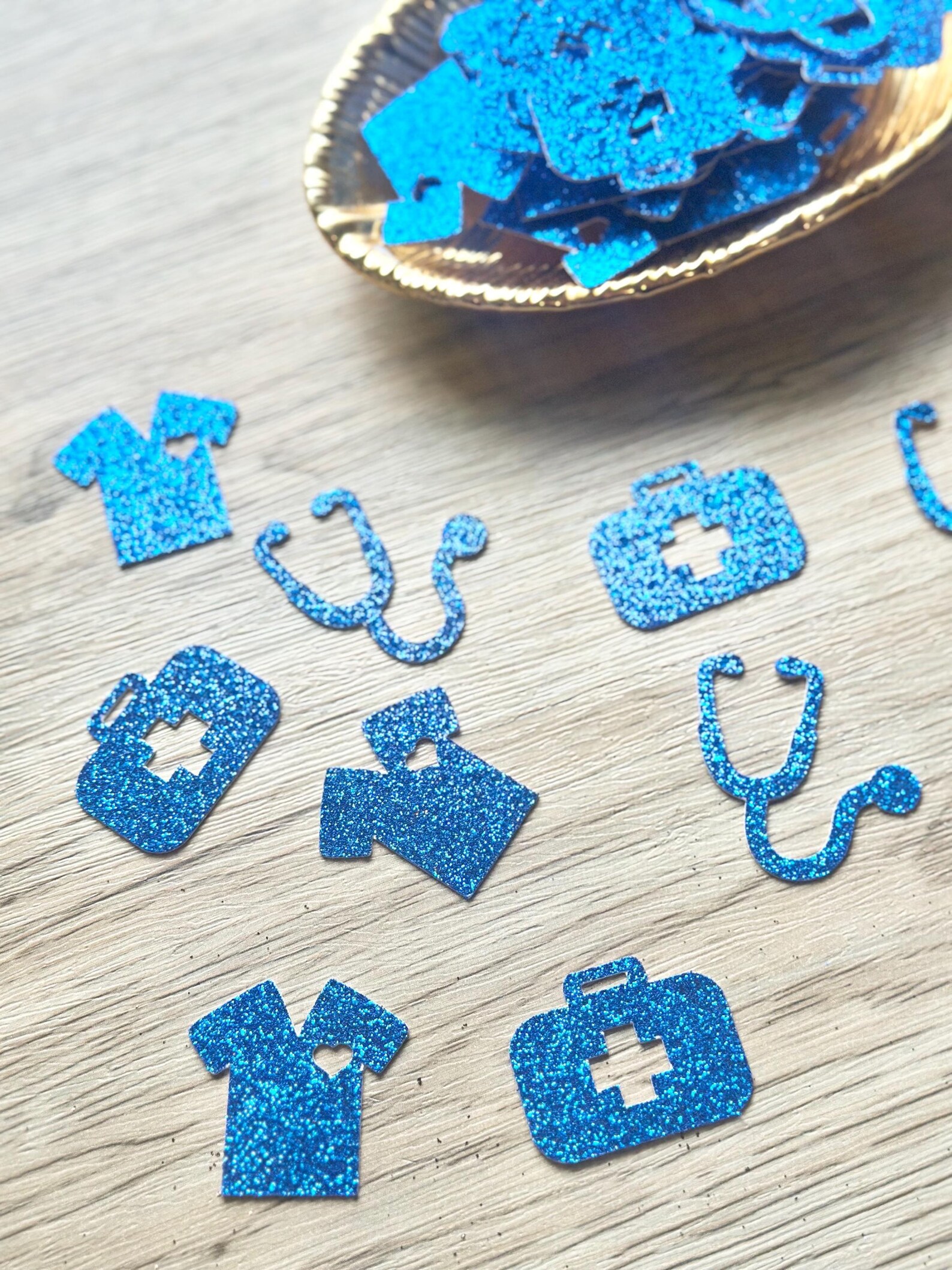 Glitter Doctor Confetti Medical School Grad Nurse Party Healthcare Table Scatter Doctoral Celebration Clinic Office PhD Grad Scrubs
