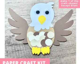 Mighty Eagle Paper Craft Kit, Eagle Arts & Crafts Kit For Kids, Kids Craft Kit, Zoo Animals, Pre-Cut Crafts, Diy Craft Kit