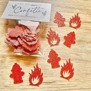 Glitter Firefighter Confetti, Firefighter Table Scatter, Fire Trucks, Firefighter Birthday, Fire Flames, Sound The Alarm, Fire Hydrants