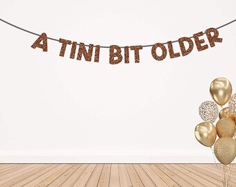 Glitter A Tini Bit Older Banner, Martini Birthday Party, Cocktail Birthday, Party Banner, Word Banner, Phrase Garland, Birthday Decor