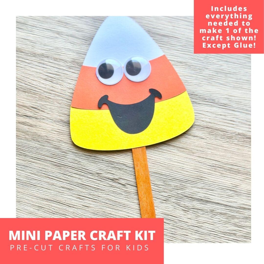 Candy Corn Mini Paper Craft Kit, Mini Craft Kit for Kids, Mini Fall ...