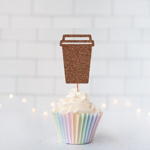 Glitter Tall Coffee Cup Toppers, Coffee Lover Party, Latte Theme, Coffee Bar Birthday, Brunch Decor, Café Party, Java, Espresso, Ice Coffee