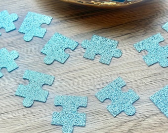 Glitter Puzzle Piece Confetti, Autism Awareness, Inclusion Party, Support Theme, The Missing Piece, Puzzle Party, Adoption Party