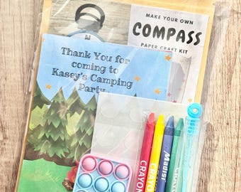 Camping Craft and Color Party Packs, Camping Party Favors, Camping Craft Kit for Kids, Camping Birthday