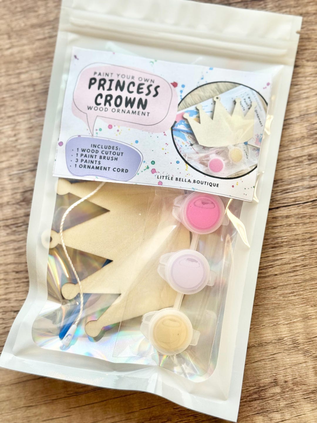 Princess Crown Wood Painting Craft Kit, Princess Arts & Crafts Kit for ...