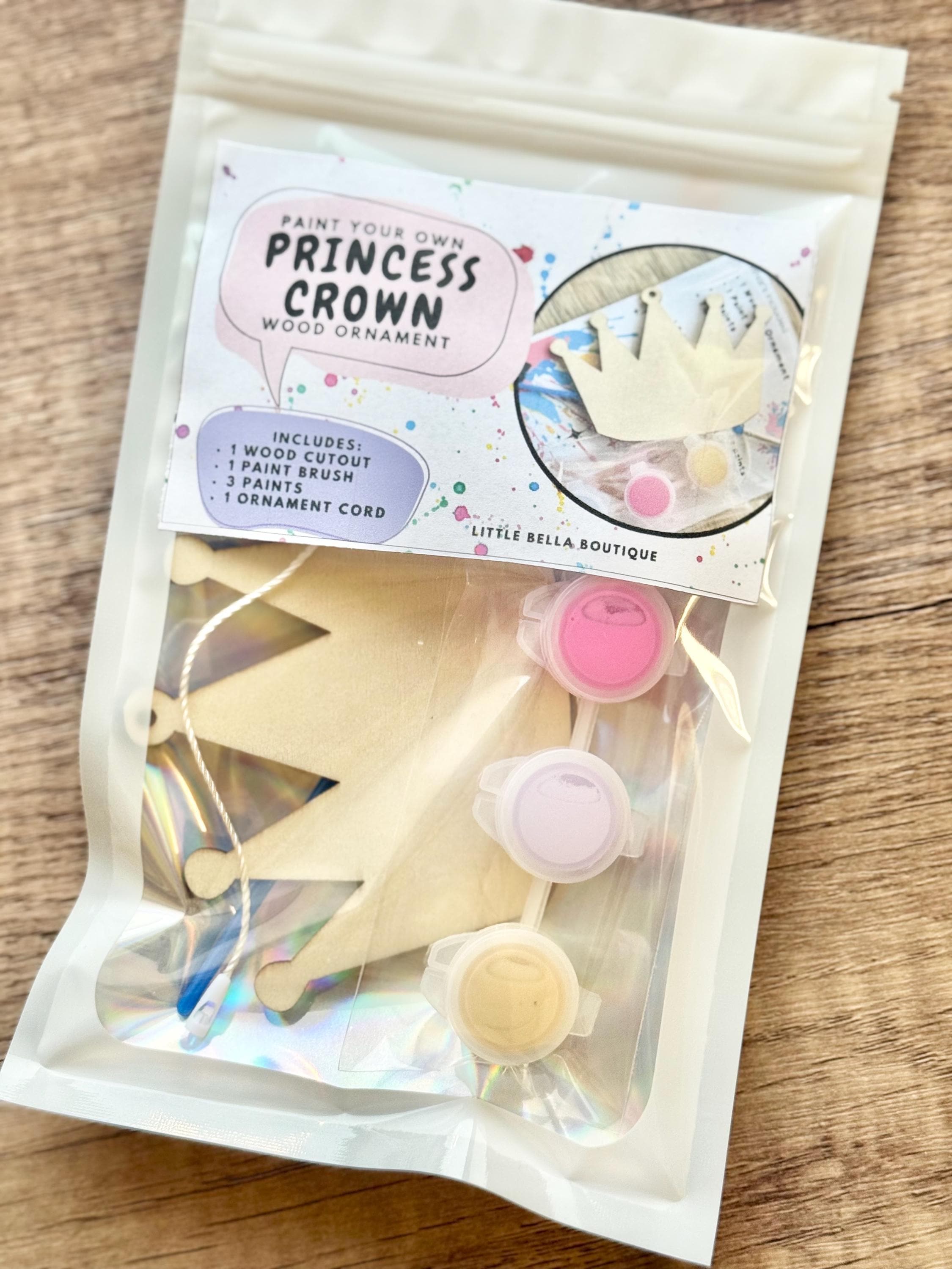 Princess Crown Wood Painting Craft Kit, Princess Arts & Crafts Kit…