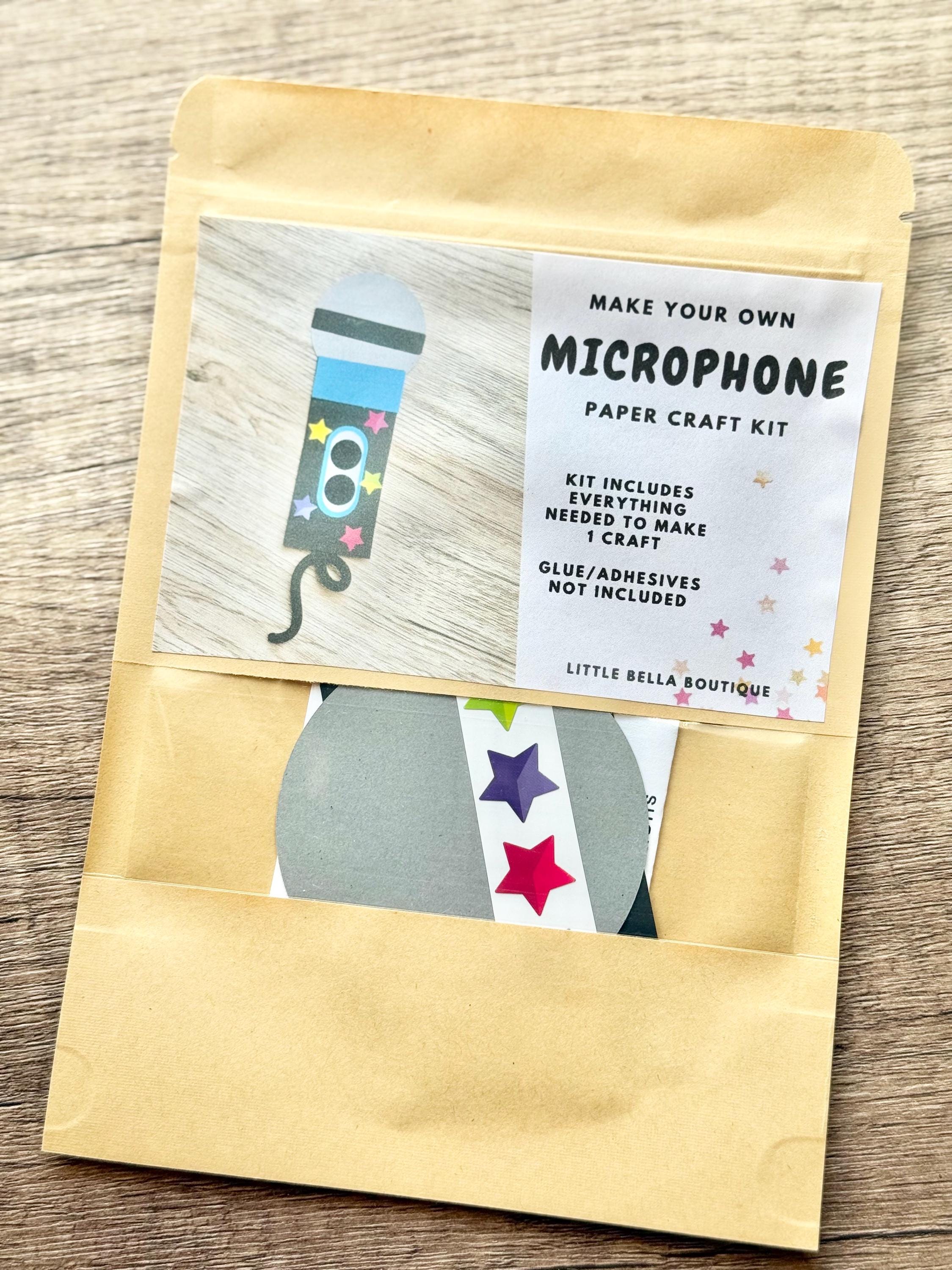 Microphone Making Craft Microphone Paper Craft Kit, Microphone Arts & Crafts Kit for Kids ...