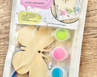 Kit créatif de peinture sur bois papillon, kit de bricolage papillon pour enfants, kit de création de peinture découpée en bois, cadeau de fête papillon, kit artistique