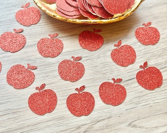 Glitter Apple Confetti, Back To School Party, Teacher Appreciation, Classroom Celebration, First Day Of School Theme, Red Apple Scatter