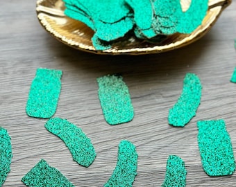 Glitter Pickle Confetti, Pickle Table Scatter, Cardstock Confetti, Glitter Confetti