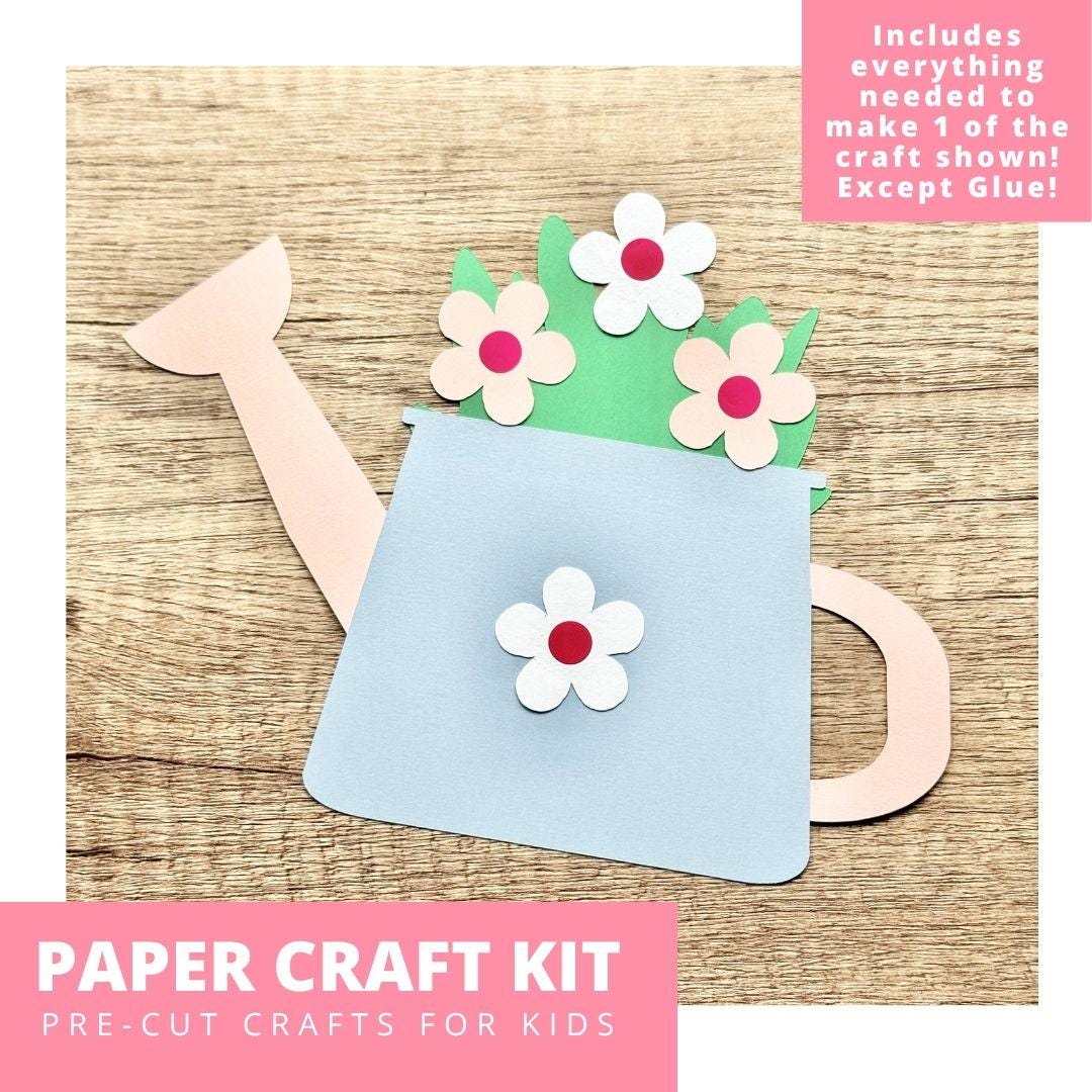 Bloom And Grow Watering Can Paper Craft Kit, Gardening Arts & Crafts…