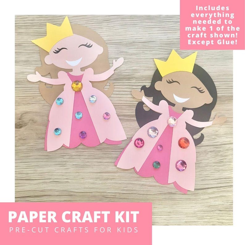 Princess Paper Doll Paper Craft Kit, Princess Arts & Crafts Kit for ...