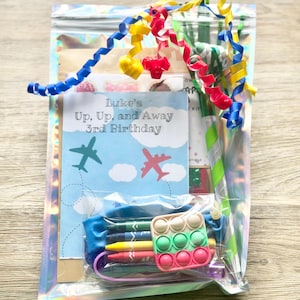 Airplane Party Favor Bag, Airplane Pre-filled Goodie Bags, Craft Kit Goodie Bags, Aircraft Party Bags, Airplane Birthday, Pilot Birthday