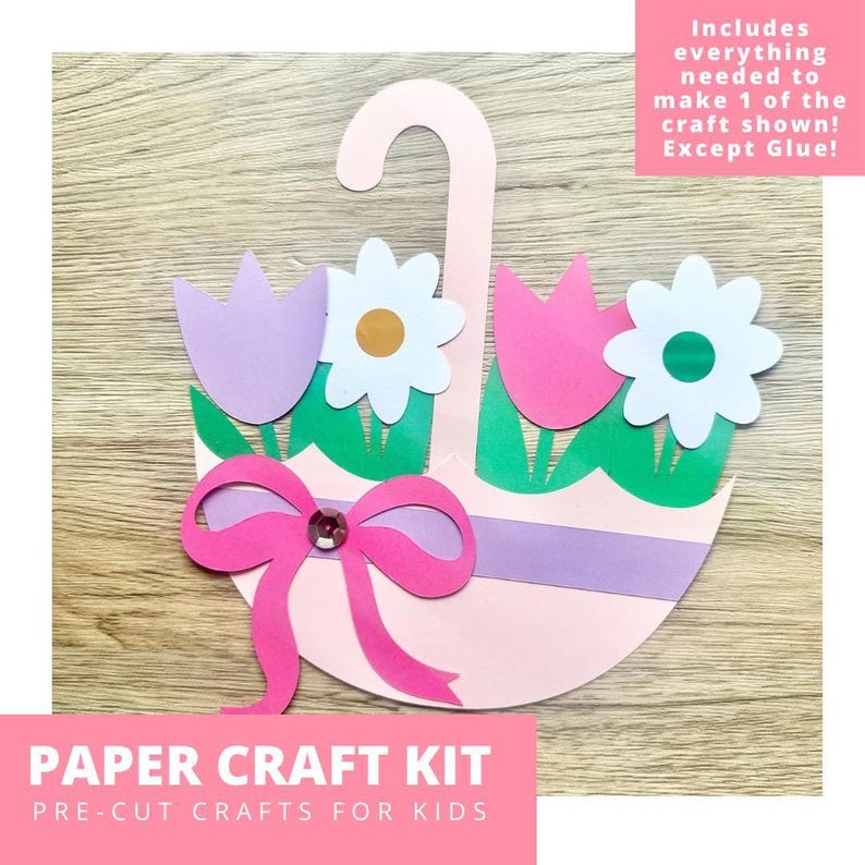 Shower of Flowers Paper Craft Kit, Flowers Arts & Crafts Kit for Kids ...