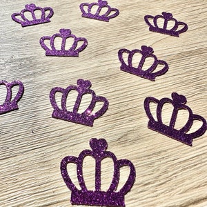 Glitter Royal Crown Confetti, Royal Crown Table Scatter, Cardstock Confetti, Glitter Confetti