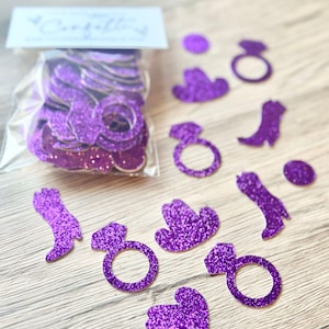 Glitter Boots and Bling Confetti, Boots and Bling Table Scatter, Cardstock Confetti, Glitter Confetti