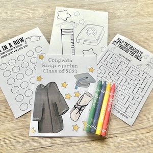 Personalized Graduation Coloring Kit Favors, Graduation Coloring Book Favors, Graduation Coloring Packs