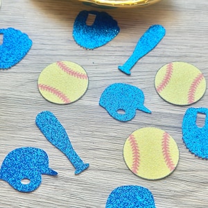 Confettis de softball scintillants, Table de dispersion de softball, Soirée de softball, Anniversaire de sport, Soirée des étoiles, Petit frappeur, Équipe de softball, Softball