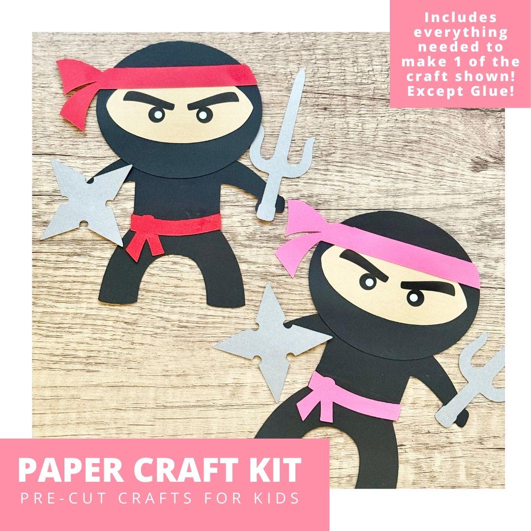 22 Ninja Crafts for Kids to Make at Home 15 Ninja Paper Craft Kit, Ninja Arts & Crafts Kit For Kids, Ninja Craft…