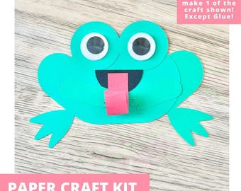 Frog Paper Craft Kit, Craft Kit For Kids, Fall Craft Kit Craft Kit, Arts & Crafts for Kids, Paper Craft Kit, Pre-Cut Crafts, Diy Craft Kit