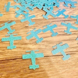 Glitter Vintage Airplane Confetti, Vintage Airplane Table Scatter, Airplane Confetti, Airplane Birthday, Airplane Party, Pilot Party