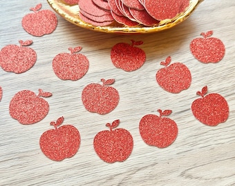 Glitter Apple Confetti, Back To School Party, Teacher Appreciation, Classroom Celebration, First Day Of School Theme, Red Apple Scatter