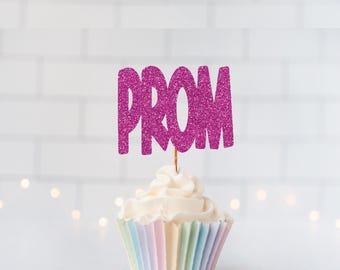 Glitter Prom Cupcake Toppers, Prom Night Theme, Dance Party, Glam, High School Event, Elegant Celebration, Formal Dance, Prom Dress