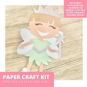 Fairy Paper Doll Paper Craft Kit, Fairy Arts & Crafts Kit For Kids, Fairy Craft Kit, Fairy Party Favor, Pre-Cut Crafts, Diy Craft Kit