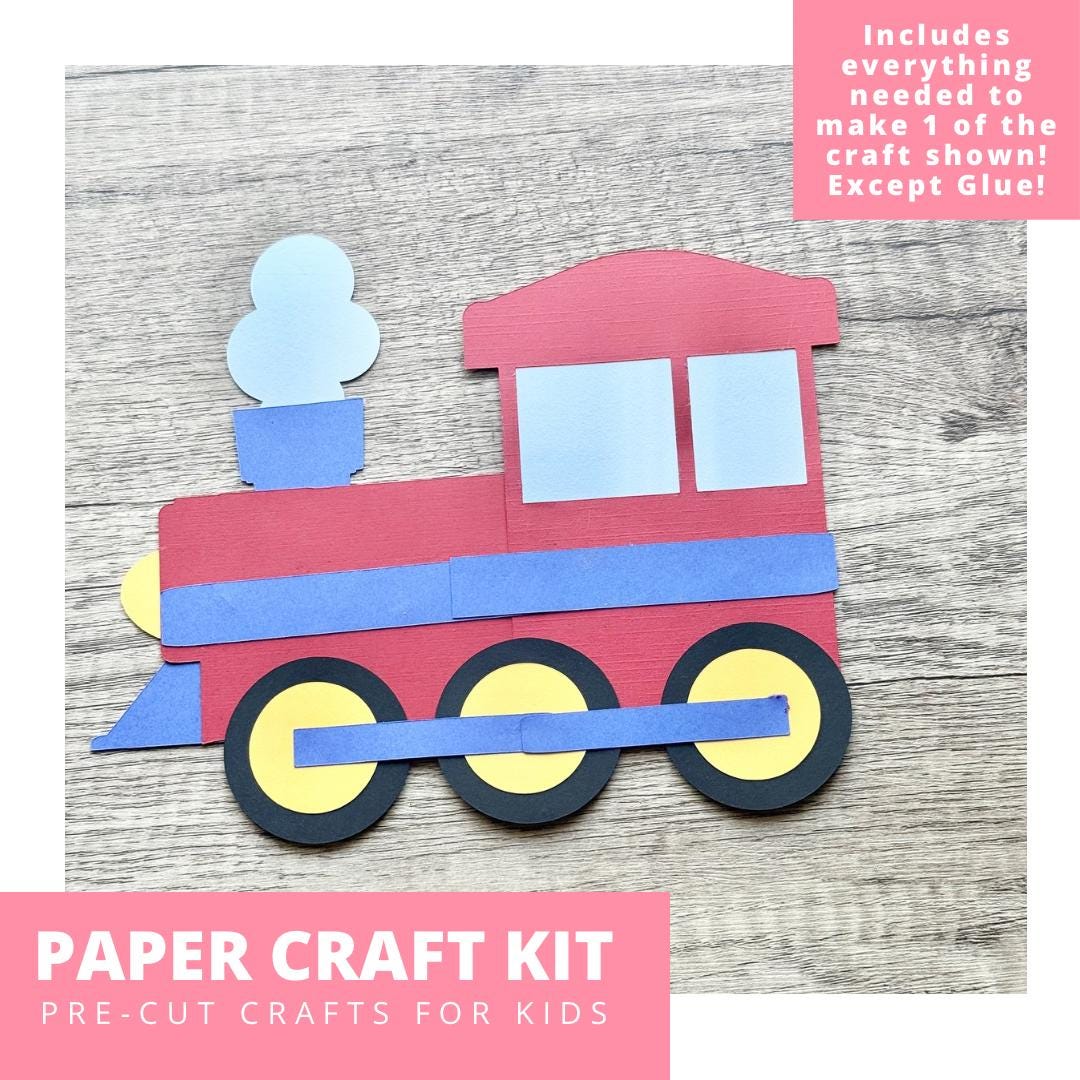 Choo Choo Train Paper Craft Kit, Train Arts & Crafts Kit For Kids,…