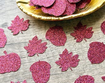 Glitter Autumn Confetti, Fall Table Scatter, Autumn Leaves, Fall Pumpkins, Acorns, Fall Shapes, Autumn Decor, Fall Decorations