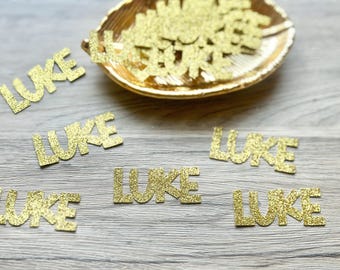 Glitter Name Confetti, Personalized Table Scatter, Name Confetti, Cardstock Confetti, Glitter Confetti