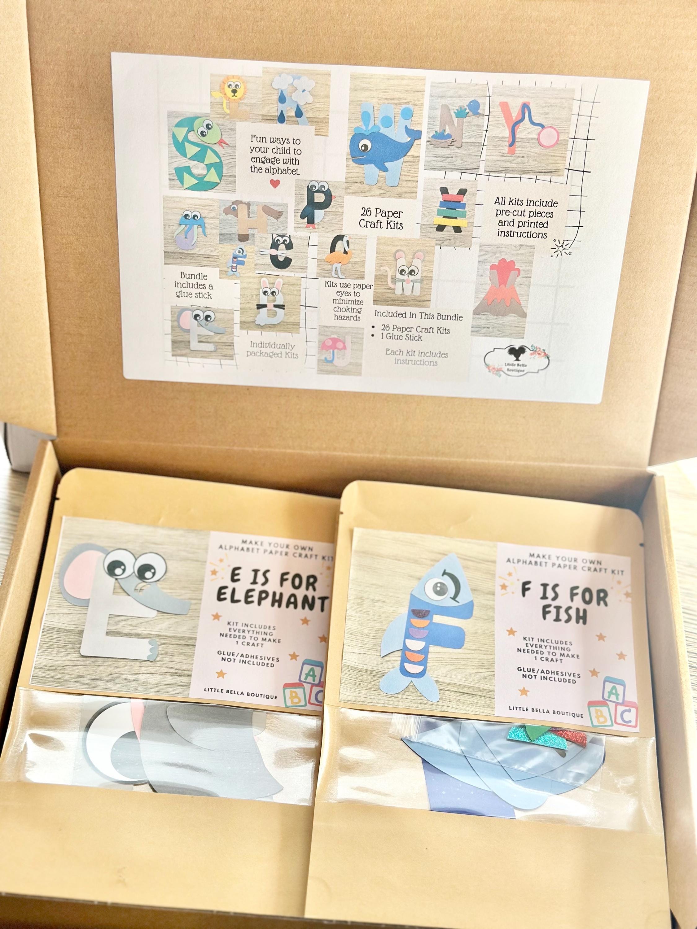 Abc Crafts Store Alphabet Craft Kit Bundle, ABC Kids Craft Kit Bundle, Paper Craft Kits ...