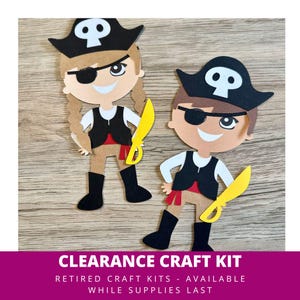 CLEARANCE CRAFTS Pirate Paper Doll Paper Craft Kit, Pirate Arts & Crafts Kit For Kids, Pirate Craft Kit, Pirate Party Favor, Pre-Cut Crafts
