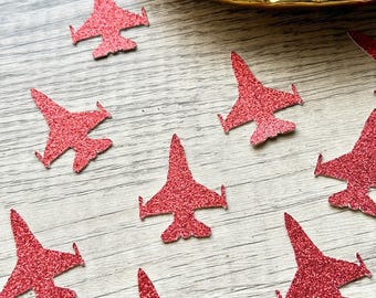 Glitter Air Combat Jet Confetti, Military Theme, Aviation Party, Pilot Decor, Air Force Birthday, High Flying Event, Jet Plane Decor