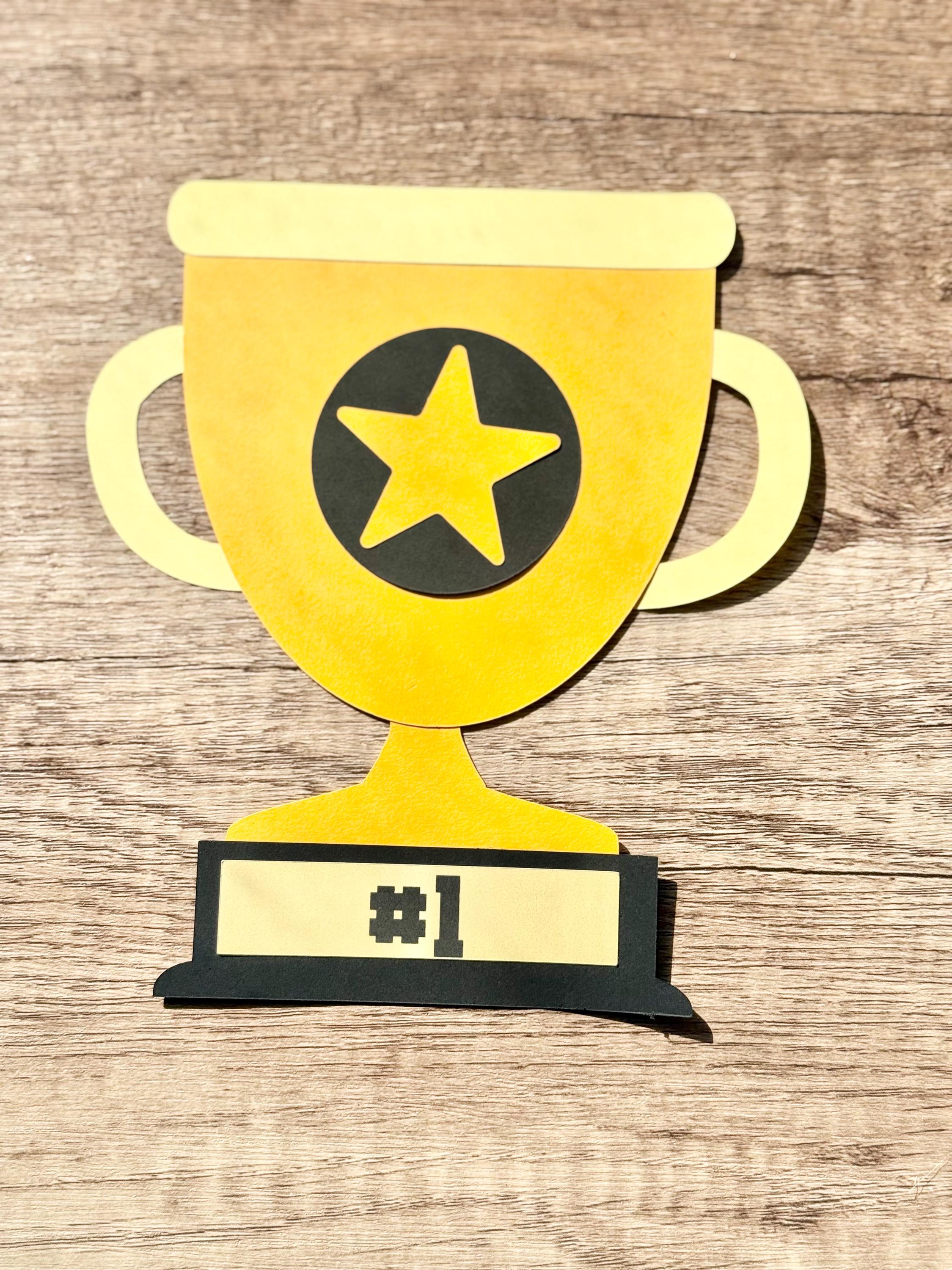 Paperboy Trophy Trophy Paper Craft Kit, Trophy Arts & Crafts Kit for Kids, Kids Craft ...