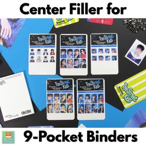 Stray Kids Binder Filler - Pasta de 9 bolsos para cartões (versão Street Kids) | Pasta de preenchimento KPOP | Pasta para PC | Pasta de preenchimento de cartões fotográficos - Boas festas