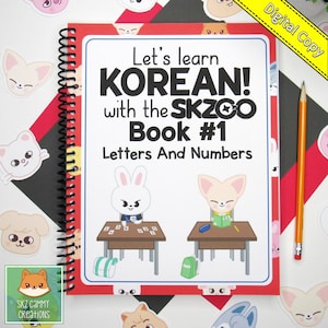 Stray Kids SKZOO Learn Korean Digital Workbook #1: Letters and Numbers