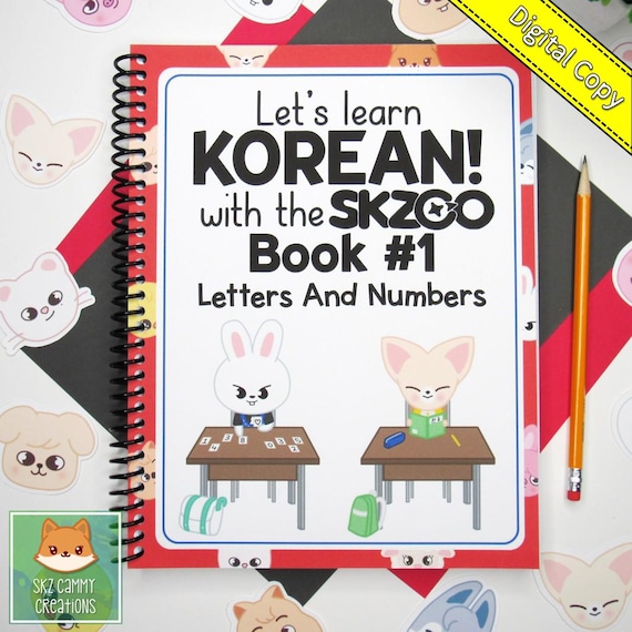 Stray Kids SKZOO Learn Korean Digital Workbook #1: Letters and Numbers