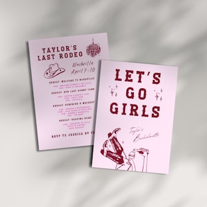 Nashville Bachelorette Party Invitation: Last Rodeo Itinerary (Canva Template)