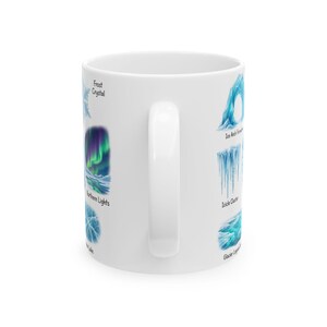 Winter Nature Coffee Mug Northern Light & Polar Bear Frozen Mug Arctic Ice Element Cave Ice Glacial Lake Tea Mug Winter Magic Lover Gift image 10