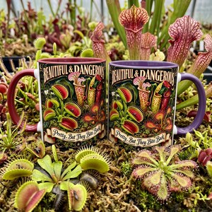 Carnivorous Plant Mug, Venus Flytrap Coffee Cup, Personalized Gift for Grandma Teacher Nurse Girlfriend Gardener Mom Dad Best Friend Sister