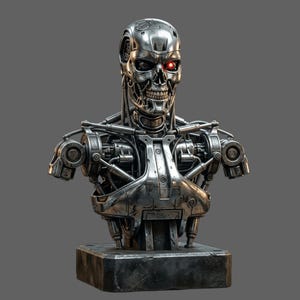 Terminator Bust STL\3MF File – Figure 3D Printing Model l Digital Download