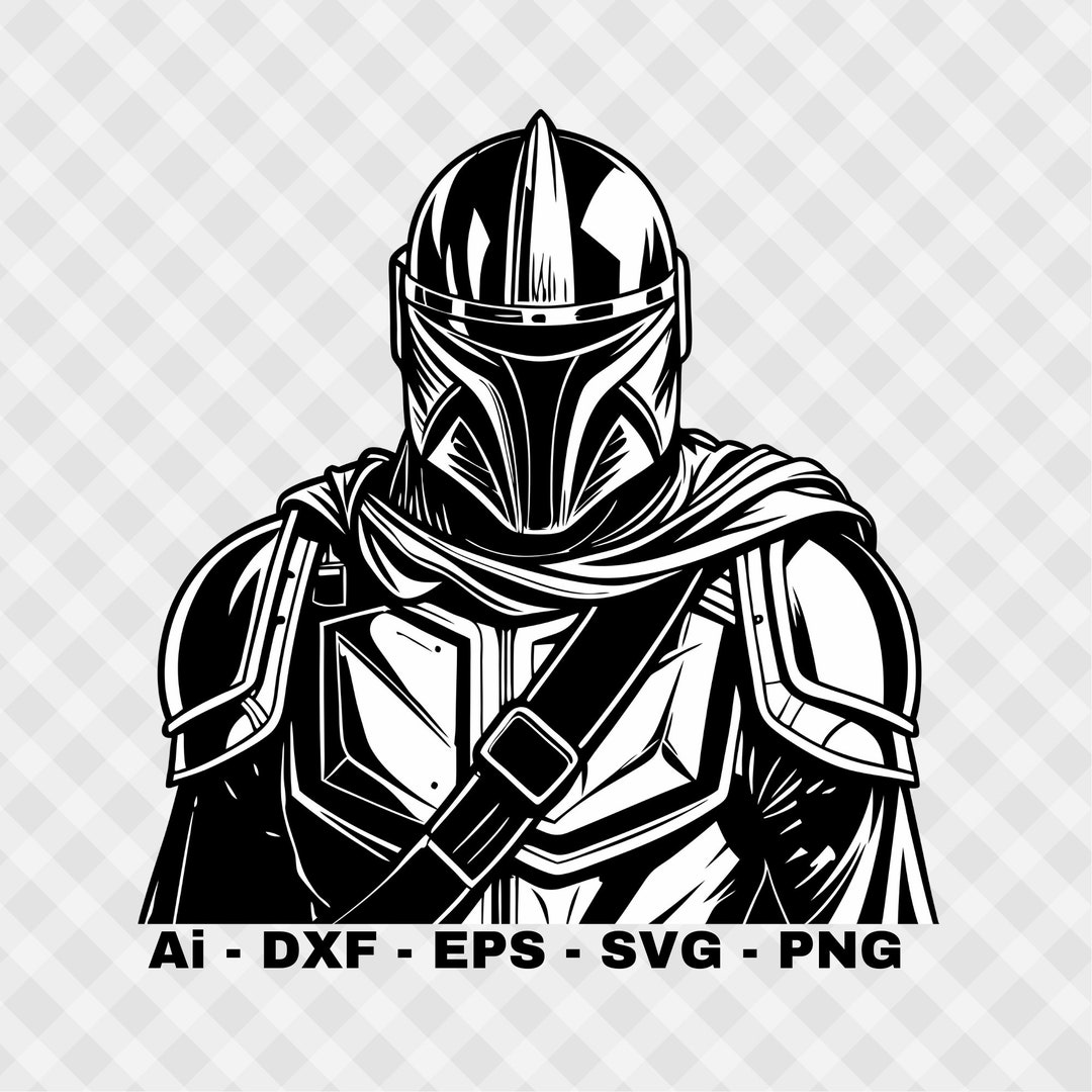 Mandalorian Vector Ai Dxf Eps Svg Png Mandalorian Cut File 