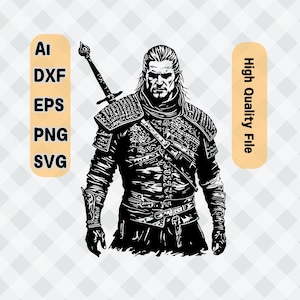 Witcher Svg | Cutting File | Cricut Silhouette Cut Files | Cricut - Laser Ready & High Quality