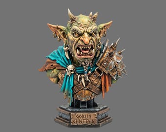 Goblin Bust STL File – Figure 3D Printing Model l Digital Download