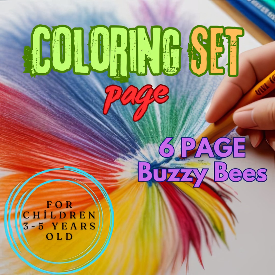 Coloring Buzzy Bees Page, Coloring Page for Kids, Painting With Colors ...